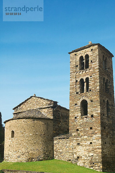 Kirche Sant Joan de Caselles  Kulturdenkmal von Andorra  Canillo  Andorra  Europa