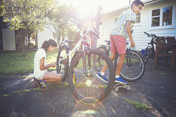 Garten befestigen mischen Fahrrad Rad Hinterhof Mixed