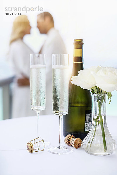Balkon Close-up Tisch Champagner