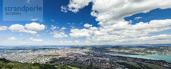 Schweiz  Kanton Zürich  Panoramablick über Zürich