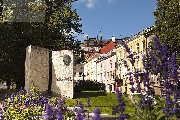 Estland  Tallinn  Altstadt  Denkmal für den Schriftsteller Eduard Vilde
