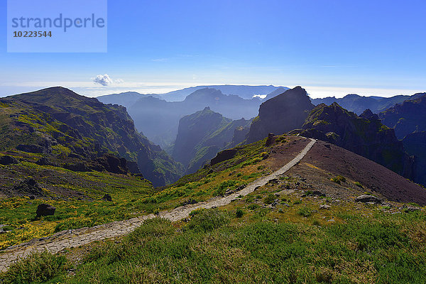 Portugal  Madeira  Pico Ruivo  Wanderweg