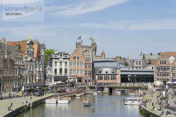 Belgien  Gent  Blick auf den Alten Fischmarkt