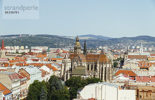 Slowakei  Kosice  Stadtbild mit St. Elisabeth Kathedrale