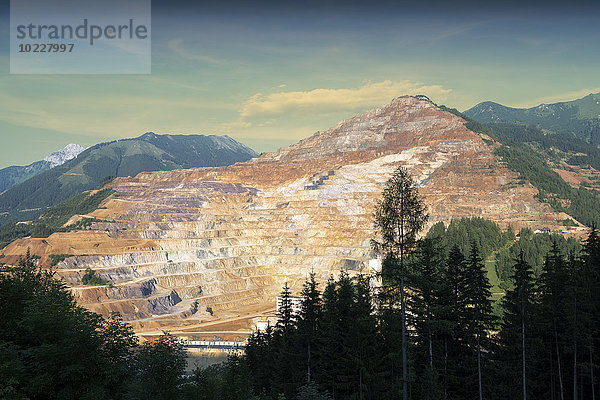 Österreich  Steiermark  Blick auf das Bergwerk Erzberg