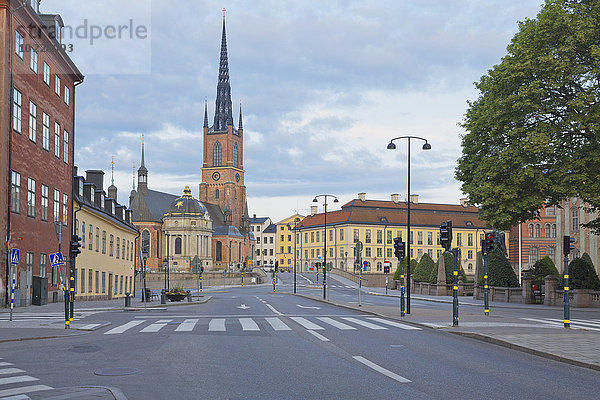 Schweden  Stockholm  Blick auf die Riddarholmskirche