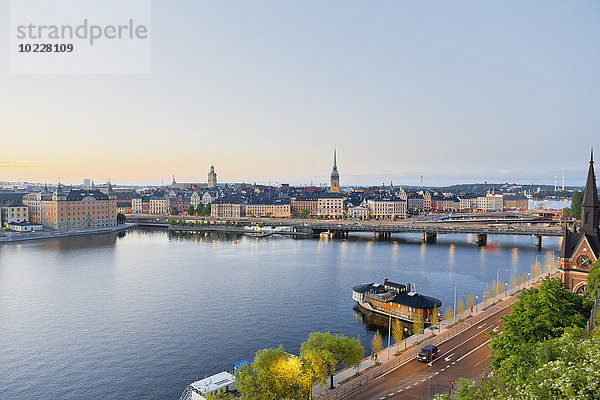 Schweden  Stockholm  Blick von der Soedermalm auf die Altstadt