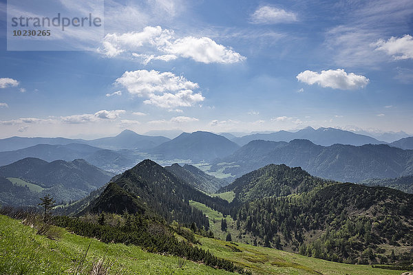 Deutschland  Bayern  Chiemgauer Alpen  Blick von Hochfelln nach Osten