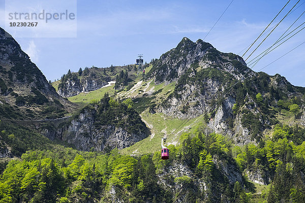 Deutschland  Bayern  Chiemgauer Alpen  Hochfelln und Hochfelln Seilbahn