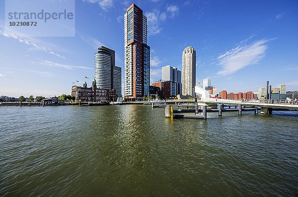 Niederlande  Rotterdam  Feijenoord  Blick ins Stadtzentrum