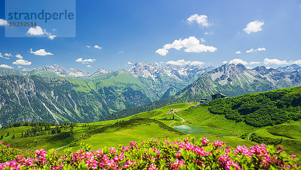 Deutschland  Bayern  Allgäu  Allgäuer Alpen  Panorama von Fellhorn