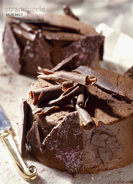 Dunkelheit Kuchen Schokolade Kaffee Mousse