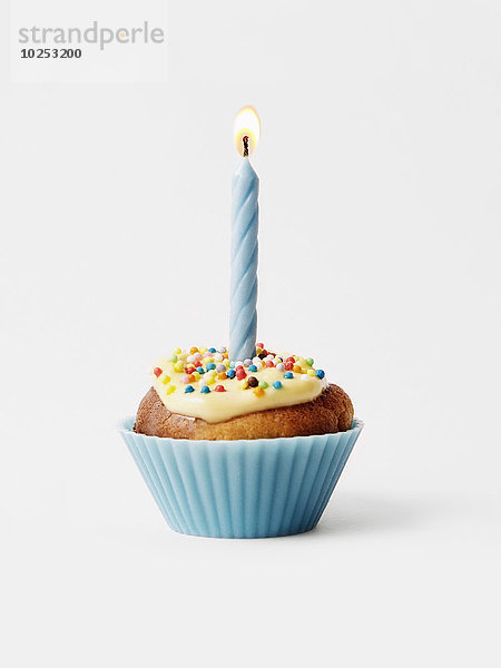 Geburtstag Kerze blau 1 cupcake