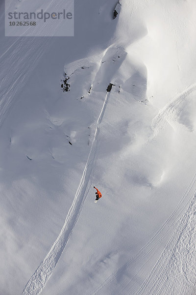 Vereinigte Staaten von Amerika USA Berg Snowboarding über Mensch extrem