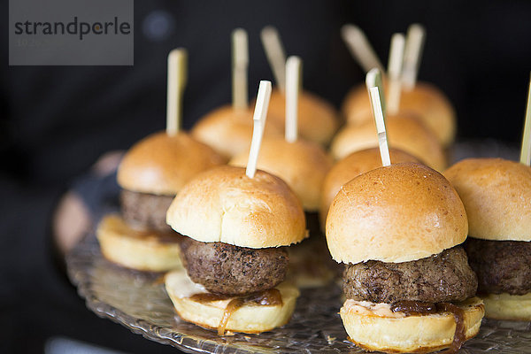 Vorspeise Close-up Zwiebel Hamburger karamellisiert