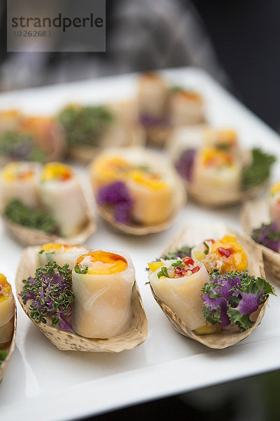 Vorspeise Hochzeit grüßen Close-up vegetarisch