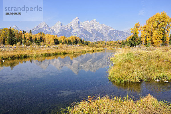 Vereinigte Staaten von Amerika USA Berg Hintergrund Herbst landen Wyoming