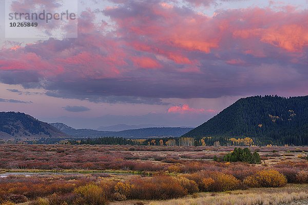 Vereinigte Staaten von Amerika USA Sonnenuntergang Wyoming