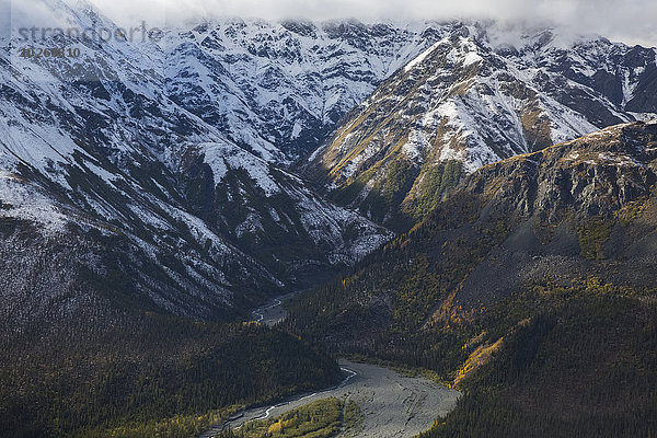 Berg bedecken Kluane Nationalpark Kanada Schnee Yukon