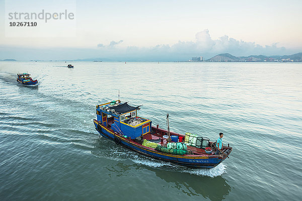 Boot angeln China Bucht Fujian Xiamen