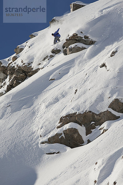 Snowboarding Hang steil