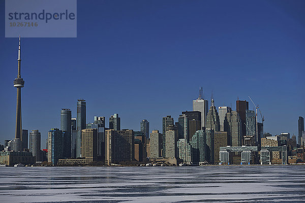 Skyline Skylines Winter Großstadt Insel Kanada Ontario Toronto