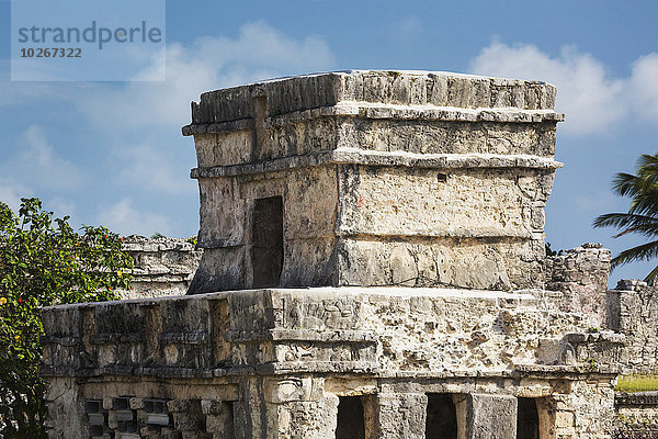 Wolke Himmel blau Mexiko Maya antik Quintana Roo Tulum