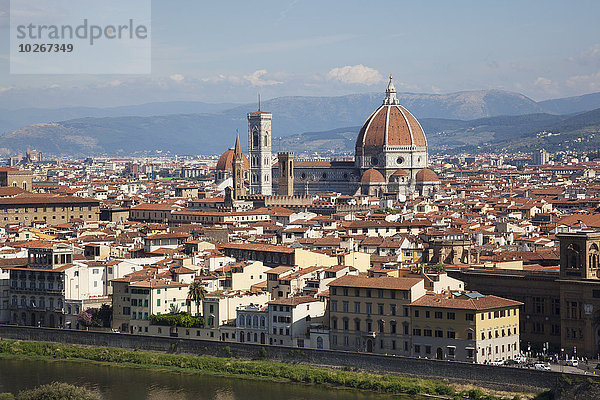 Kuppel über Großstadt Kathedrale Ansicht Florenz Kuppelgewölbe Italien