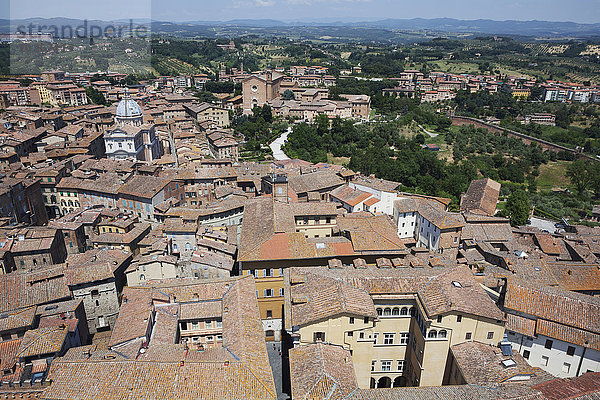 Großstadt Ansicht Luftbild Fernsehantenne Italien Siena