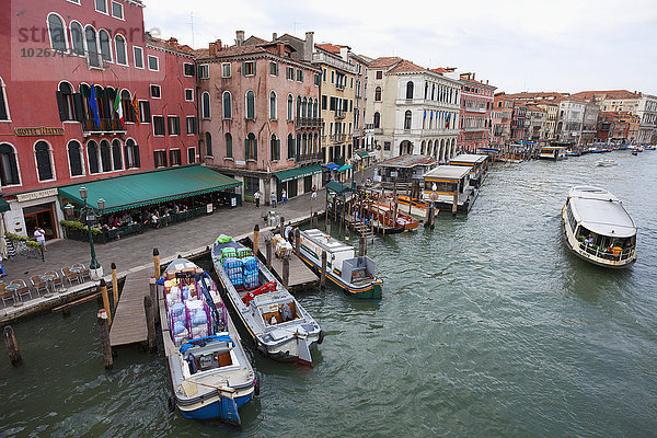 Morgendämmerung Ehrfurcht Rialtobrücke Italien Venedig