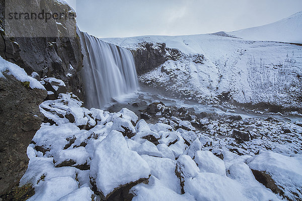 Fluss Wasserfall Island