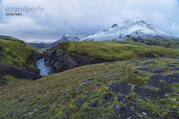 Berg Fluss Mittelpunkt Island