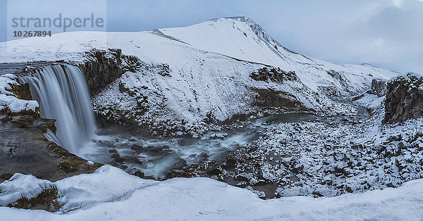 Fluss Wasserfall Island