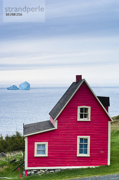 Hintergrund rot Eisberg Kabine Neufundland