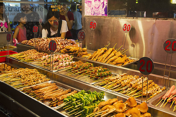 Nacht verkaufen Bratspieß Spieß Markt Taiwan