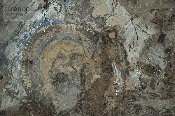 Detail Details Ausschnitt Ausschnitte klein Vernichtung Zimmer nebeneinander neben Seite an Seite Afghanistan Buddha Freske
