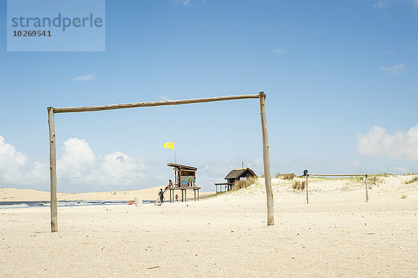 Strand Hintergrund Pflicht Rettungsschwimmer Uruguay