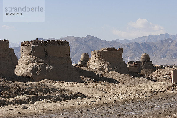 Kabul Hauptstadt Ziegelstein Wohnsiedlung Afghanistan