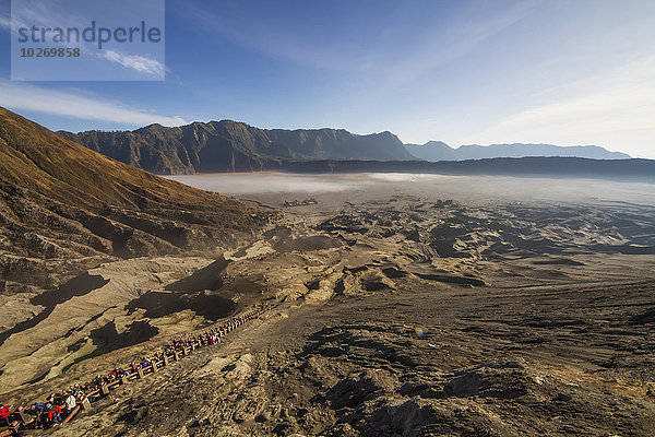 Nationalpark Mensch Menschen Treppenhaus Berg Krater Indonesien