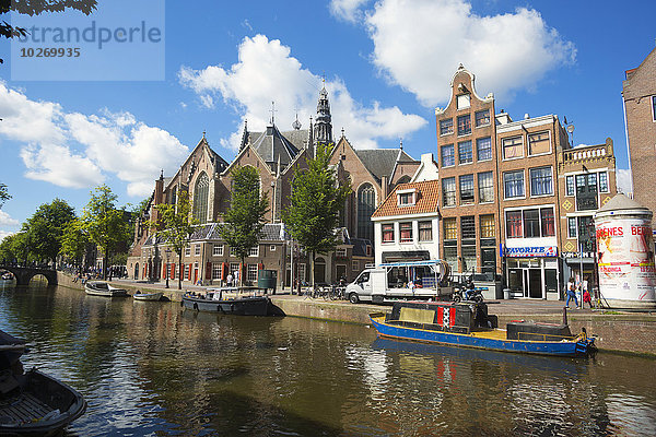 Amsterdam Hauptstadt Hintergrund Kirche Niederlande alt