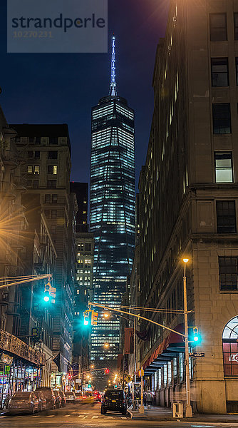New York City Amerika Verbindung Dämmerung World Trade Center