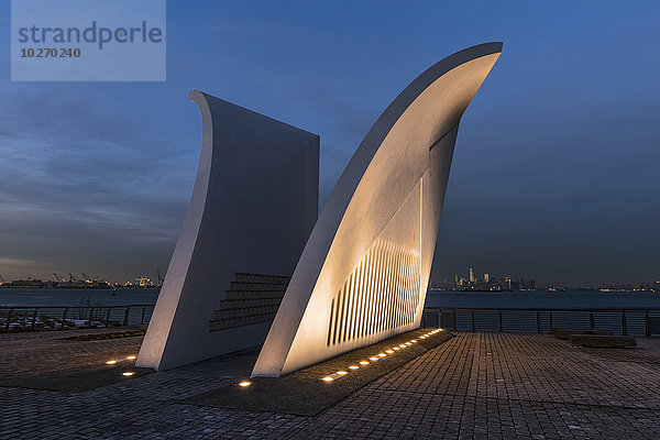 Denkmal Amerika New York City Verbindung Postkarte Karte Dämmerung