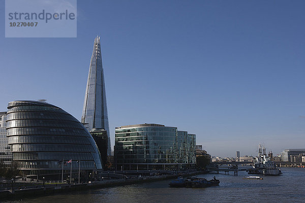 Belfast Hauptstadt entfernt Autorität Wohnhaus London Halle Großstadt Hochhaus vertäut Fluss Themse zusammenbauen Glasscherbe England Bürgermeister