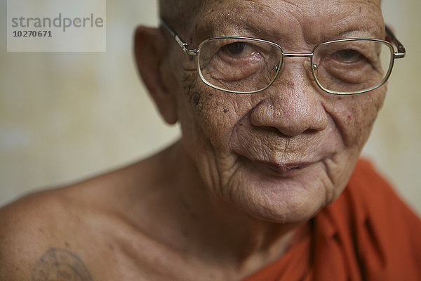 Porträt eines älteren Mönchs; Battambang  Kambodscha