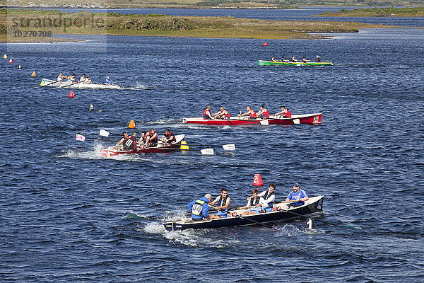 Boote bei den All Ireland Rowing Championships; Waterville  Grafschaft Kerry  Irland