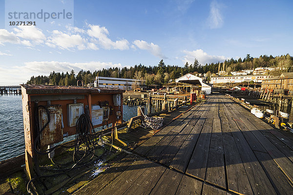 Pier der Dollarton-Werft  North Vancouver  British Columbia  Kanada