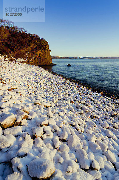 Saundersfoot Strand im Winter; Pembrokeshire  Wales'.