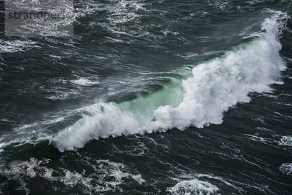 Eine Welle bricht am Cape Falcon; Manzanita  Oregon  Vereinigte Staaten von Amerika'.