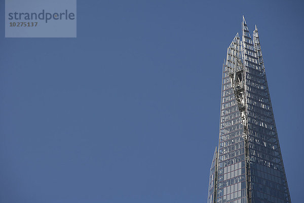 The Shard Wolkenkratzer von Renzo Piano in der Nähe der London Bridge auf der South Bank; London  England