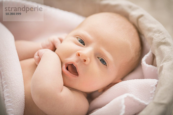 Porträt eines neugeborenen Babys (0-1 Monate)